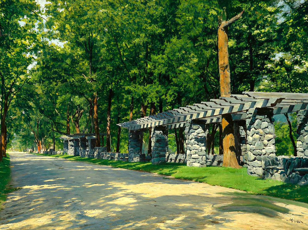 Lovers Lane at Duke's Farm, Somerville, NJ art print