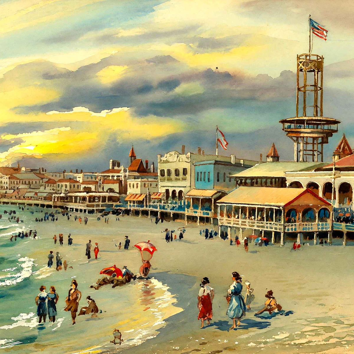 Revolving Observation Tower, Atlantic City art print