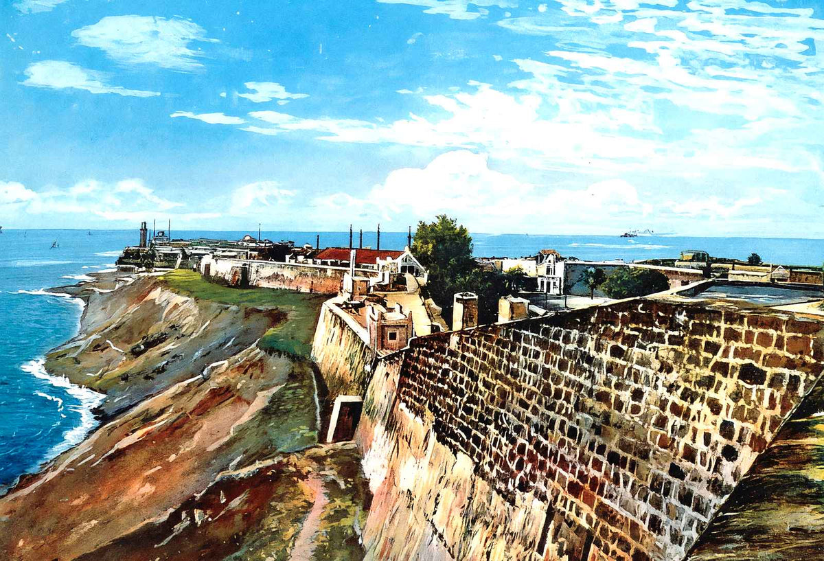 Morro Castle, Havana, Cuba in 1913 vintage print