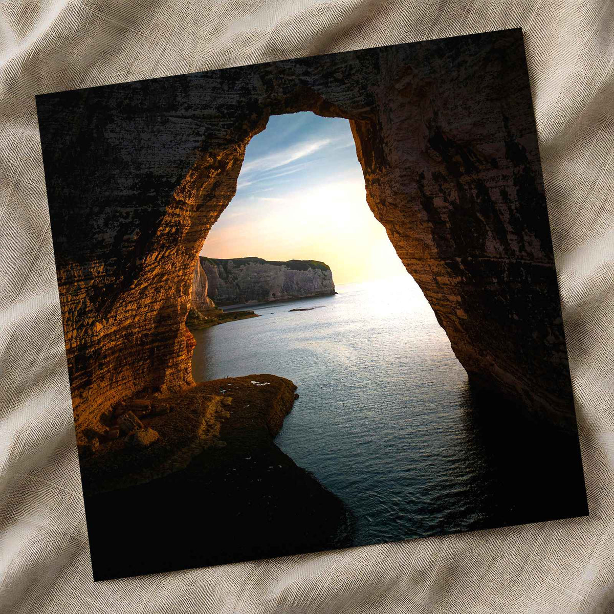 Ocean Inside a Cave in Étretat by Mikita Chyrkun Photo Print Wall Decor