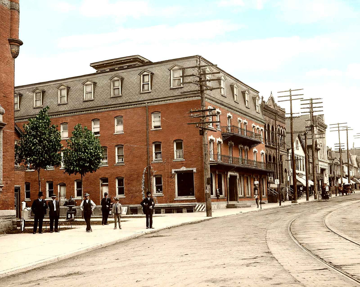 Main Street, Carbondale, PA in 1906 vintage print