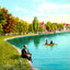 Riverside Park, Neenah, WI in 1908 vintage print