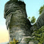 Chimney Rock, NC in 1907 vintage print