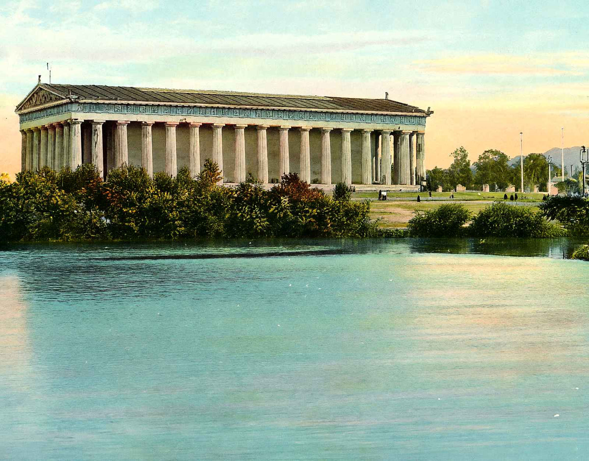 Parthenon & Lake Wautauga, Nashville, TN 1906 vintage print