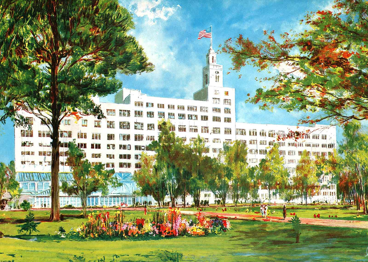 Edgewater Gulf Hotel, Gulfport & Biloxi, MS vintage print