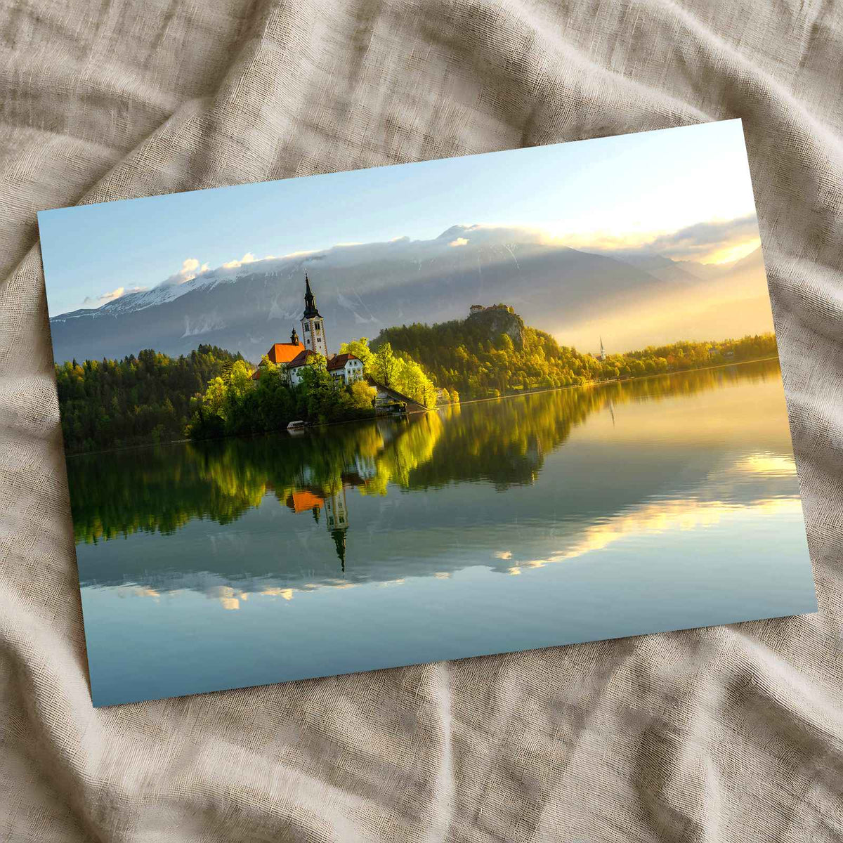 Church of the Assumption on Lake Bled by Ales Krivec Photo Print Wall Decor