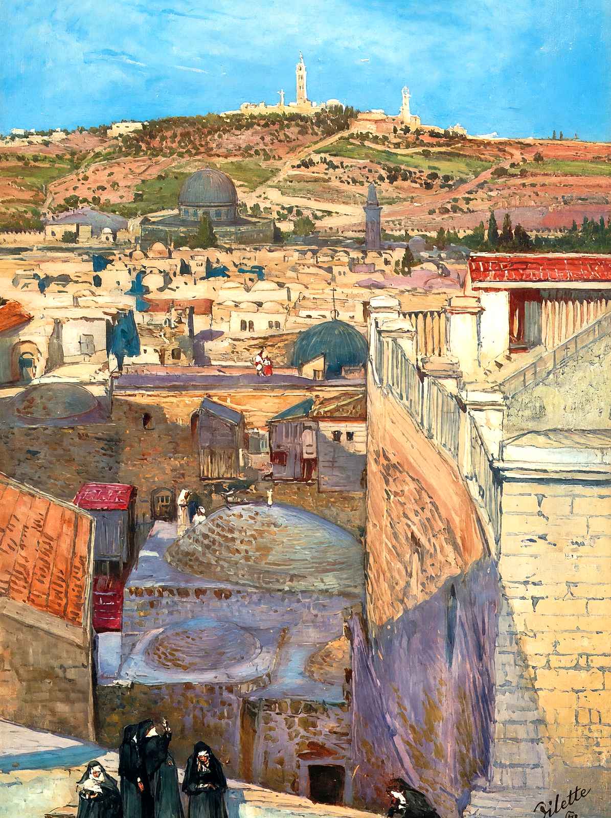 Mount of Olives from Mount Zion, Jerusalem art print