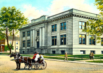 Public Library, Sheboygan, WI in 1907 art print