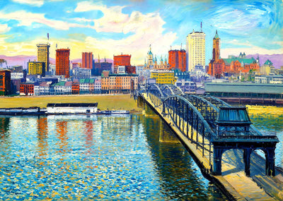 Pittsburgh from RR Station, Pittsburgh PA art print