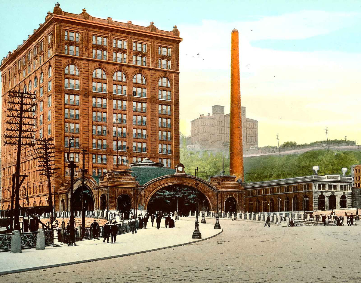 Union Station, Pittsburgh PA in 1906 vintage print