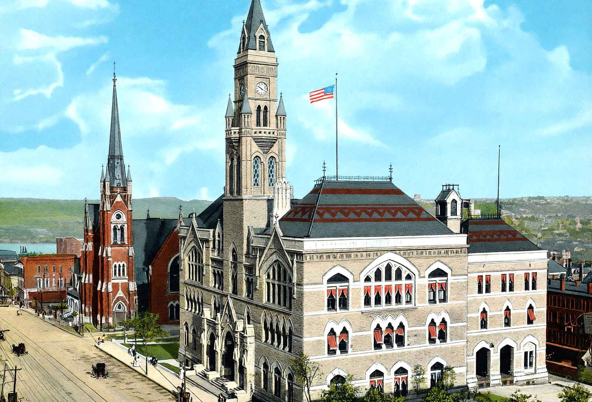 Custom House, Nashville, TN vintage print