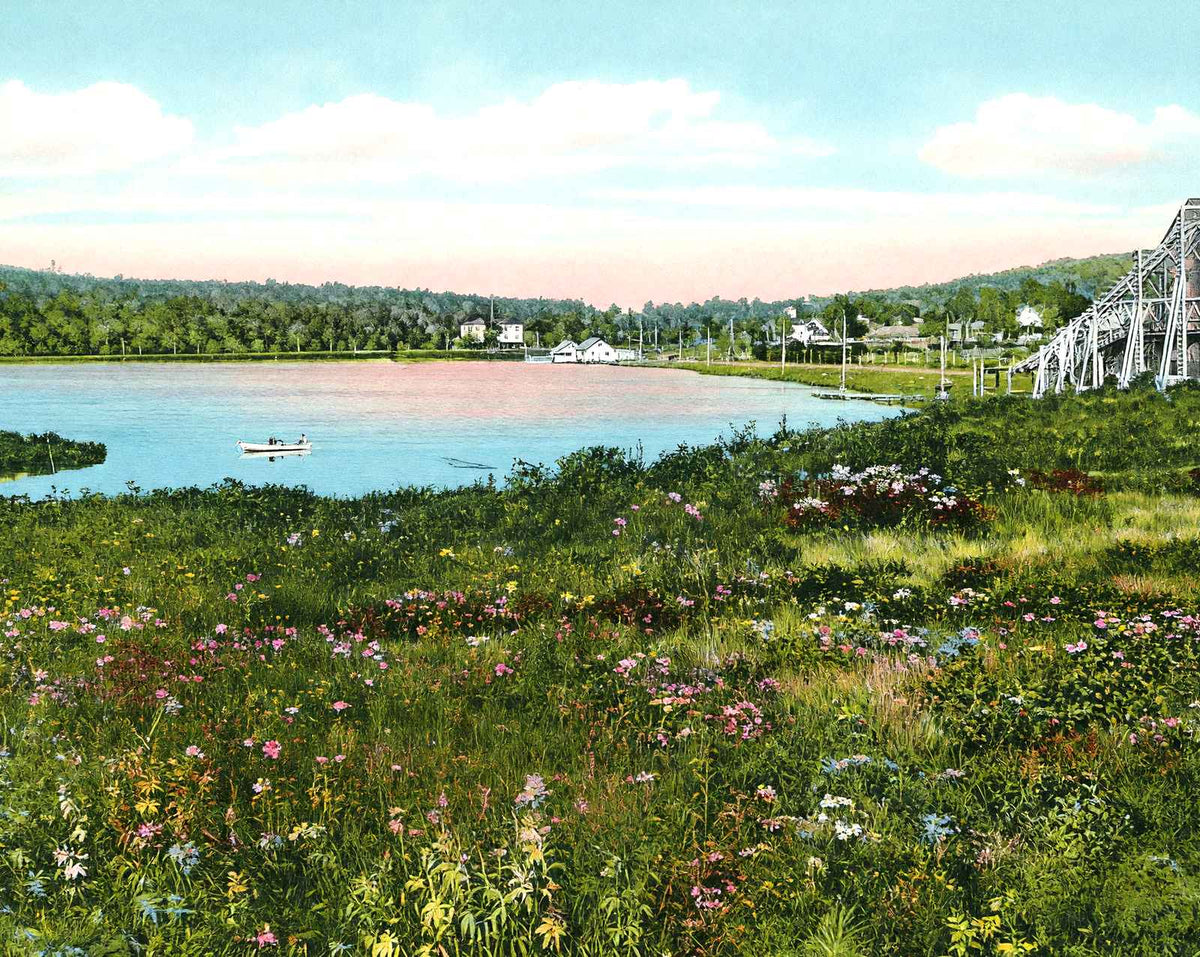 Lake Royer, Pen Mar PA in 1908 vintage print