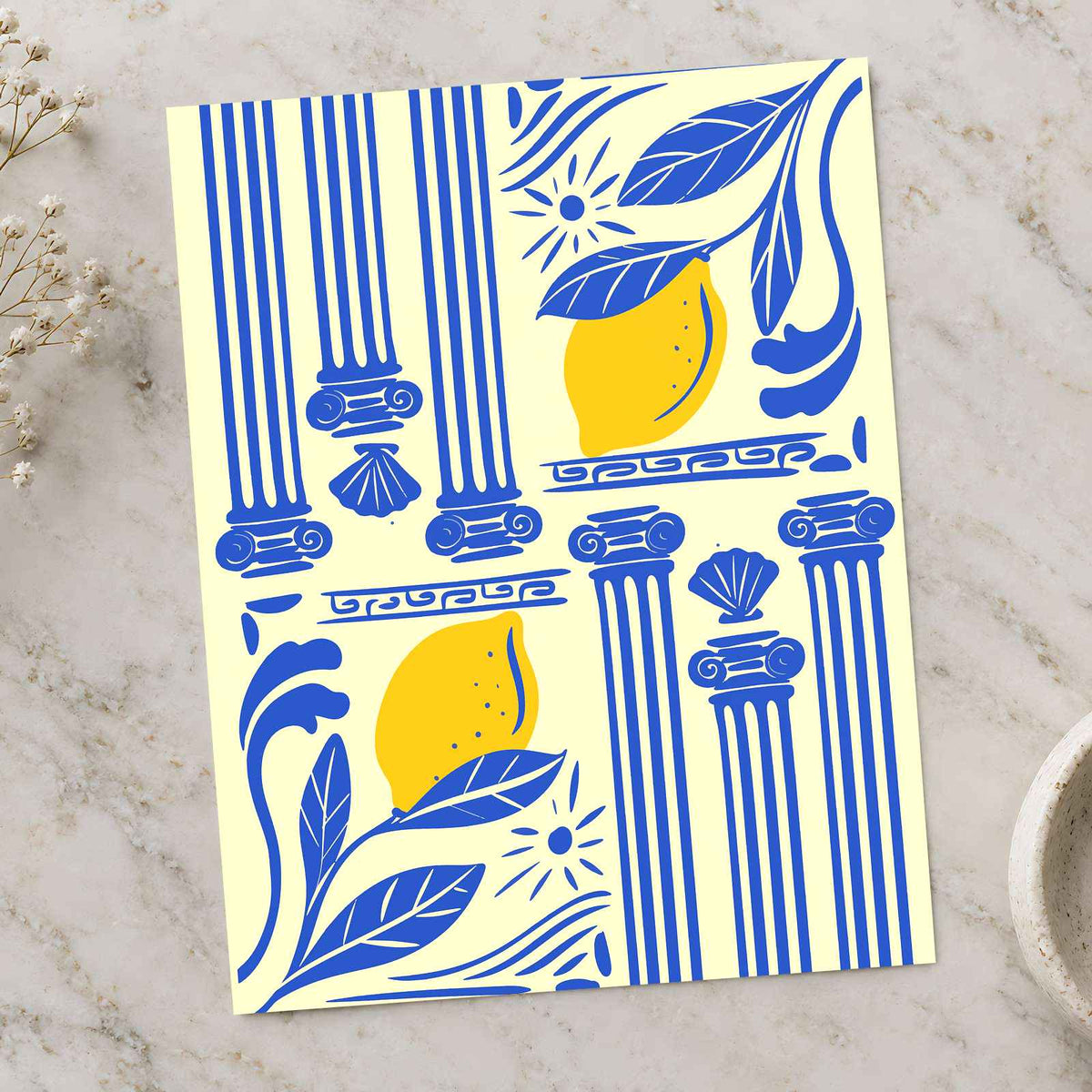 Pillars and Lemons by Ardian Pranomo Art Print Wall Decor