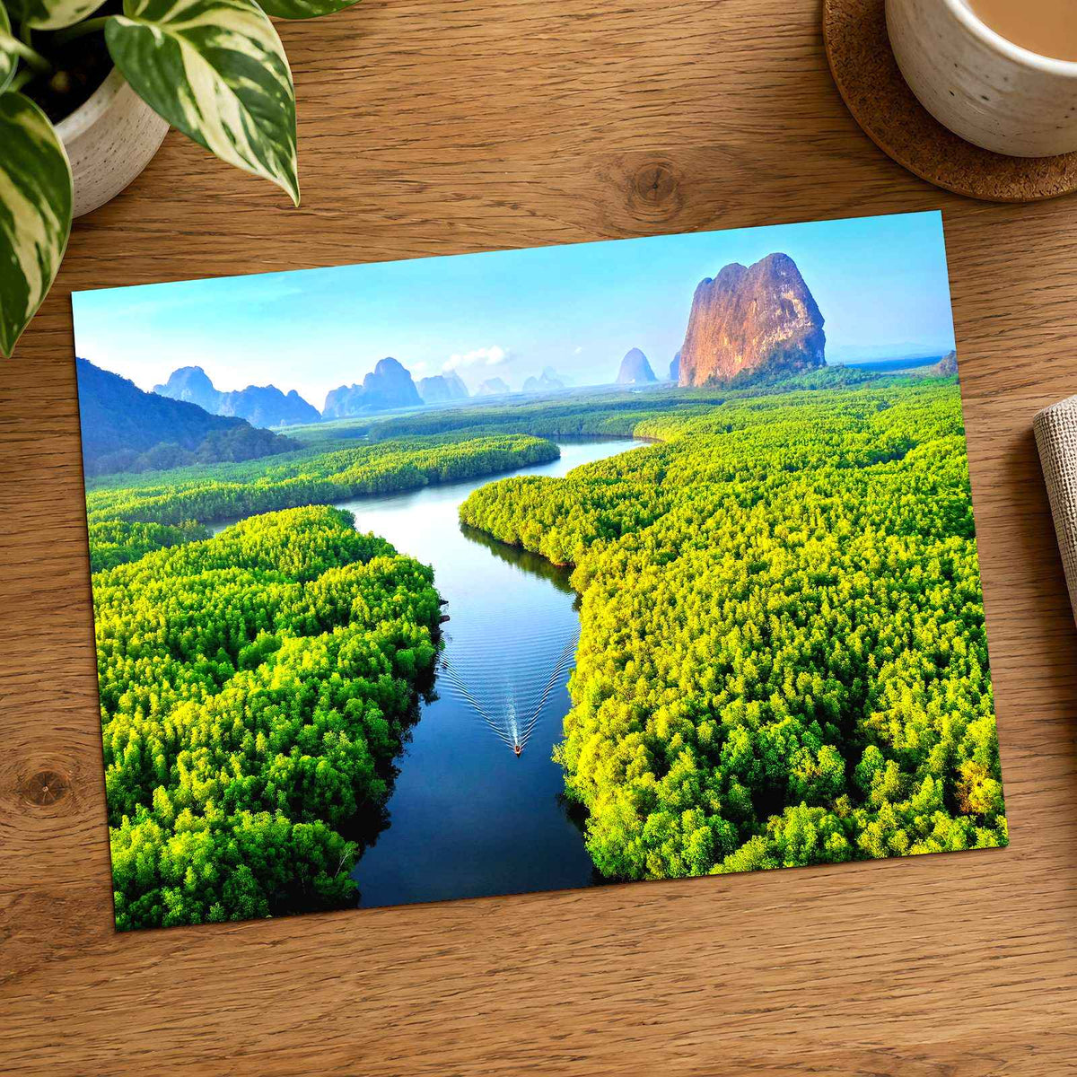 Aerial Phang Nga Bay in Thailand Photo Print Wall Decor