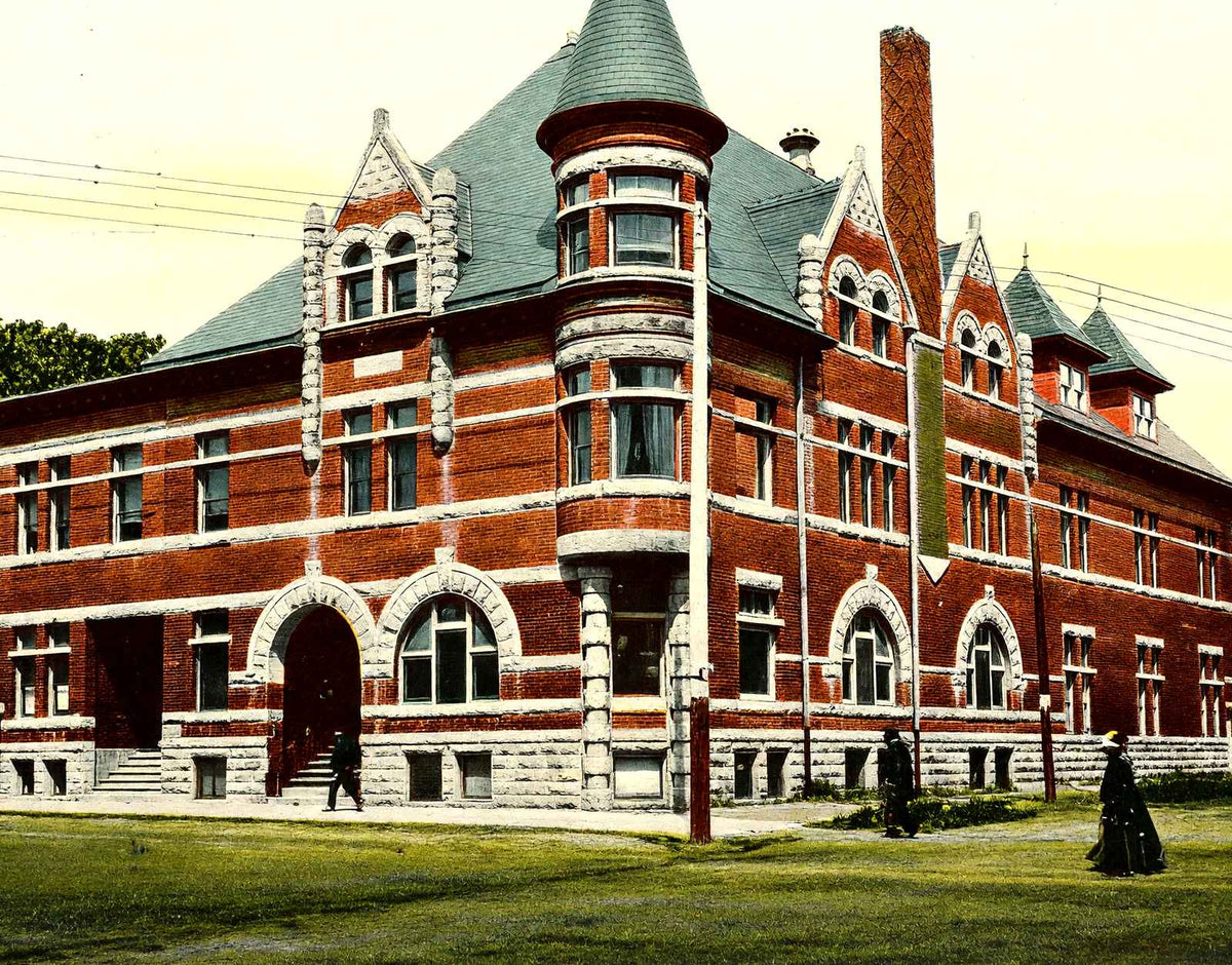 Ymca Building, Janesville, WI in 1907 vintage print