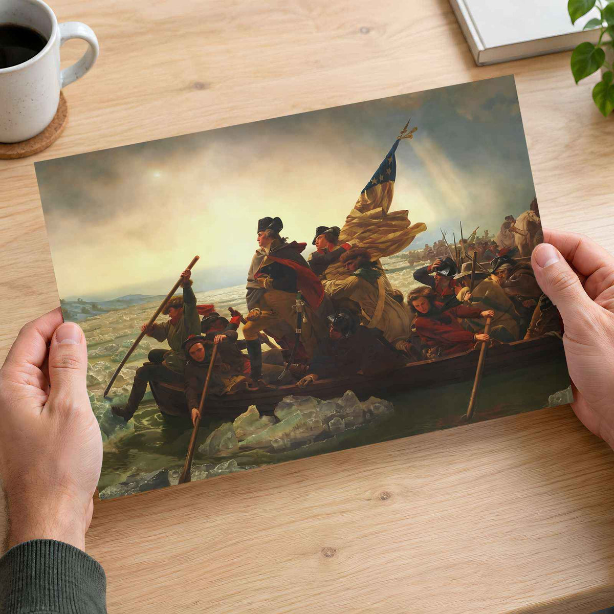 Washington Crossing the Delaware painting by Emanuel Leutze (1851)