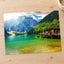 Turquoise Lake Beneath Towering Mountains Photo Print Wall Decor