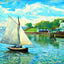 Shrewsbury River, Red Bank, NJ in 1906 art print