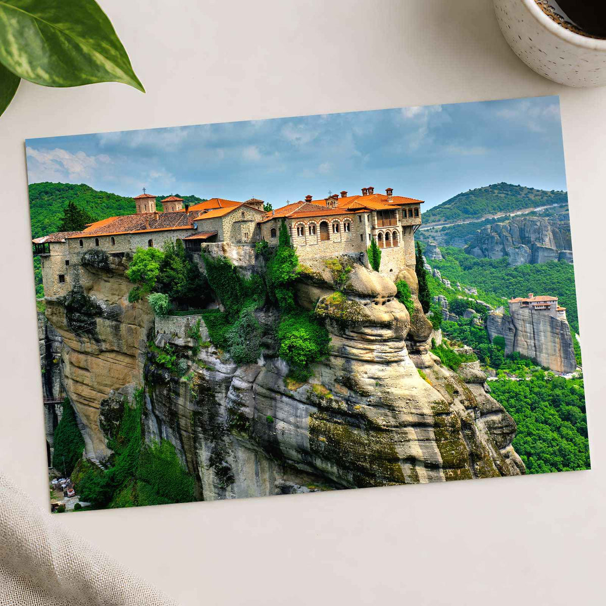 Monasteries in Greece (Rousanou, Varlaam) Photo Print Wall Decor