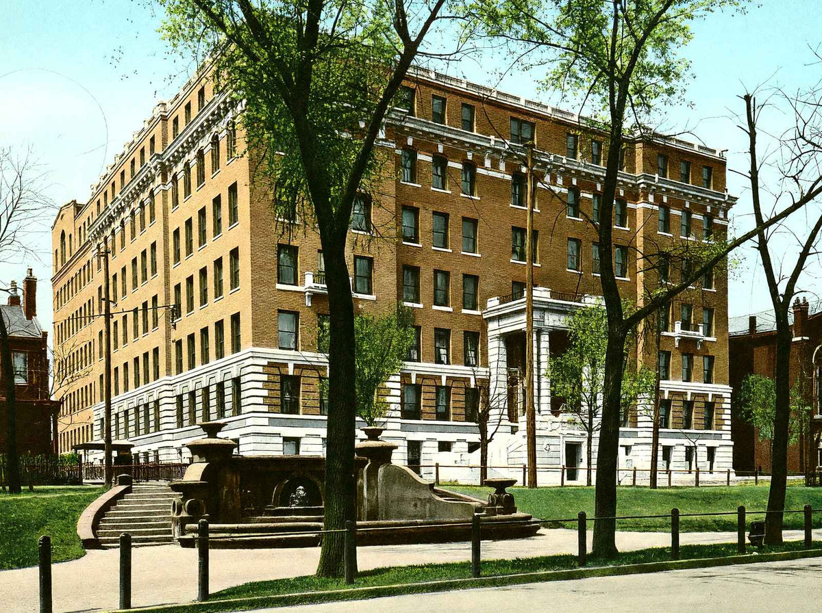 Historic Allegheny Gen Hospital, Pittsburgh vintage print