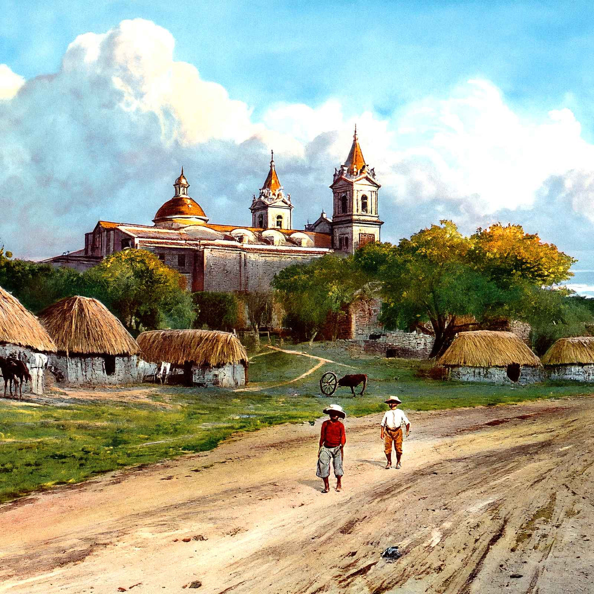 Suburbs of Matanzas, Cuba in 1923 vintage print