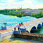 John Street Bridge, Appleton, WI in 1905 art print