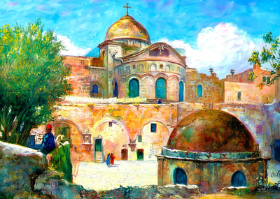 Church of the Holy Sepulchre, Jerusalem 1928 painting