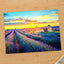 French Lavender Field at Sunset Photo Print Wall Decor