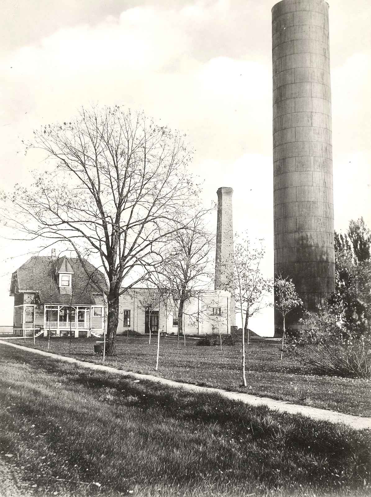 Neenah Water Works, WI in 1905 restored photo print