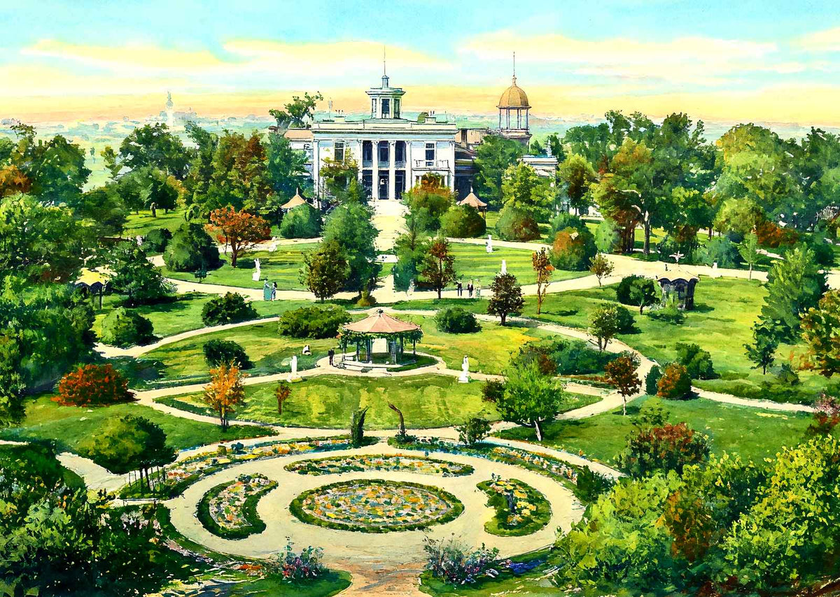 Belmont College, Nashville, TN in 1906 art print