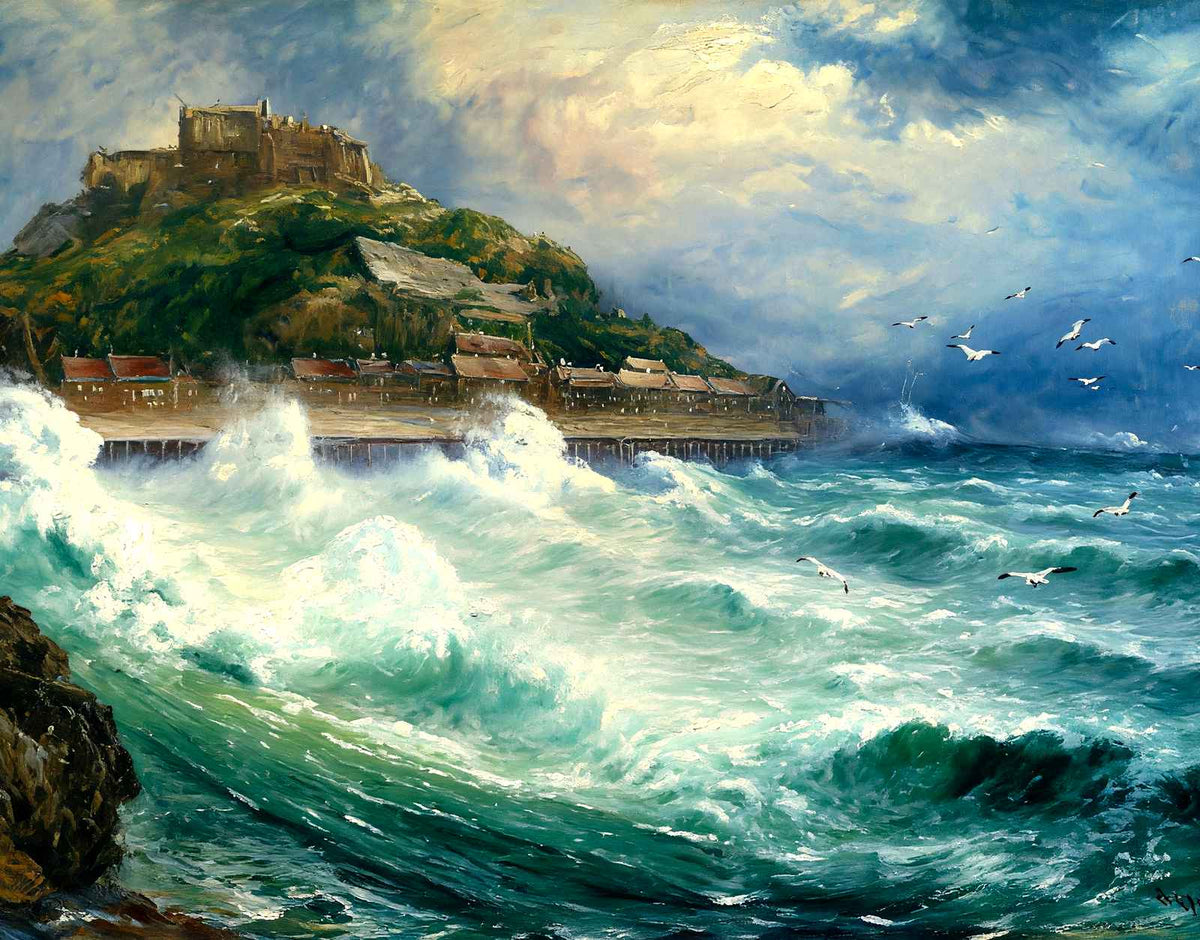 Mount Orgeuil Castle, Jersey in 1905 art print
