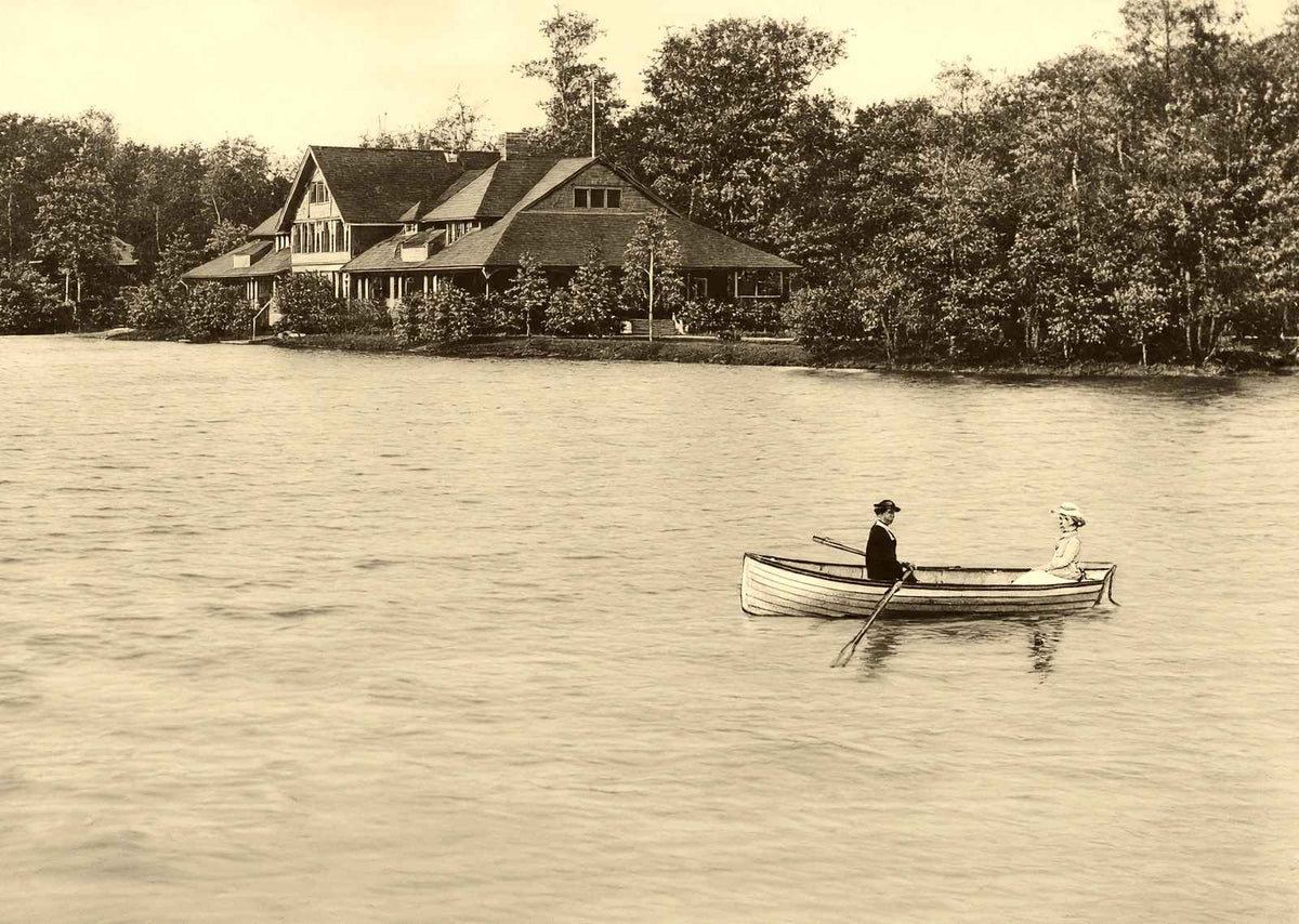 Lake at Lakemont Park, Altoona, PA 1906 vintage photo print