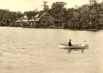 Lake at Lakemont Park, Altoona, PA 1906 vintage photo print