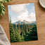 Forest and Mountains under a Cloudy Sky by Hans Photo Print Wall Decor