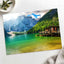 Turquoise Lake Beneath Towering Mountains Photo Print Wall Decor