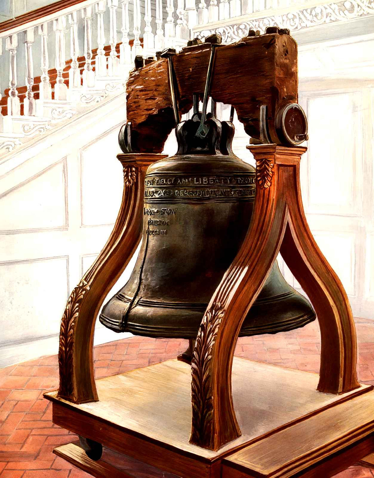 Liberty Bell, Philadelphia PA in 1906 vintage print