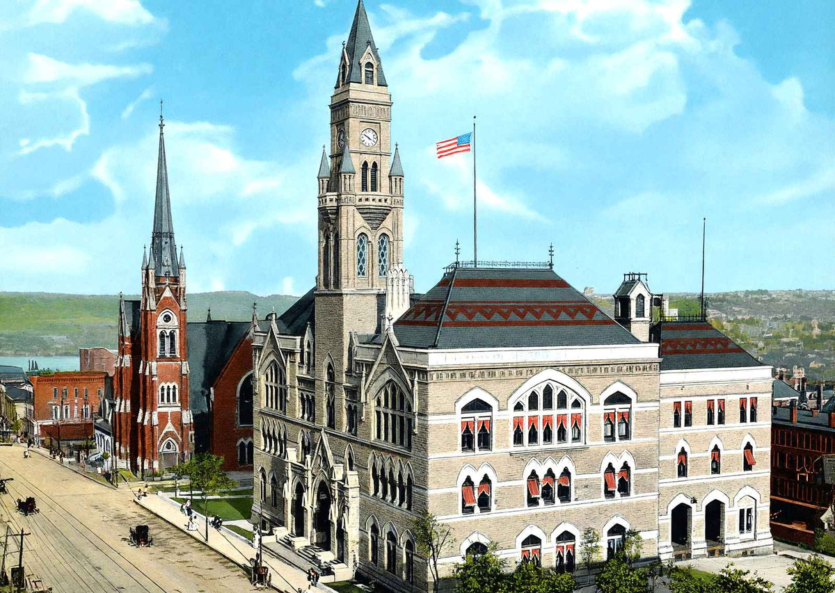 Custom House, Nashville, TN vintage print