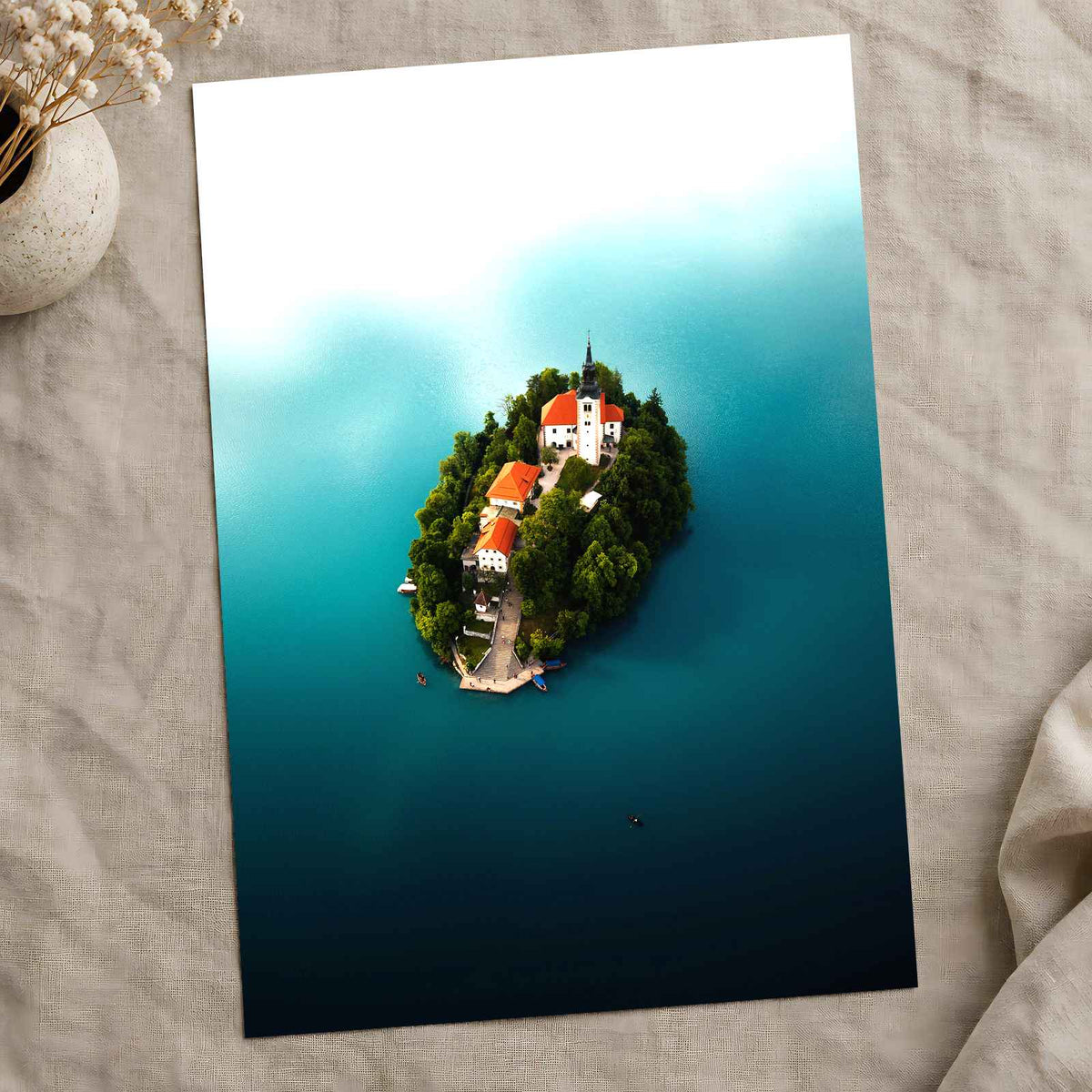 Bled Castle on Island in Slovenia by Johannes Kopf Photo Print Wall Decor