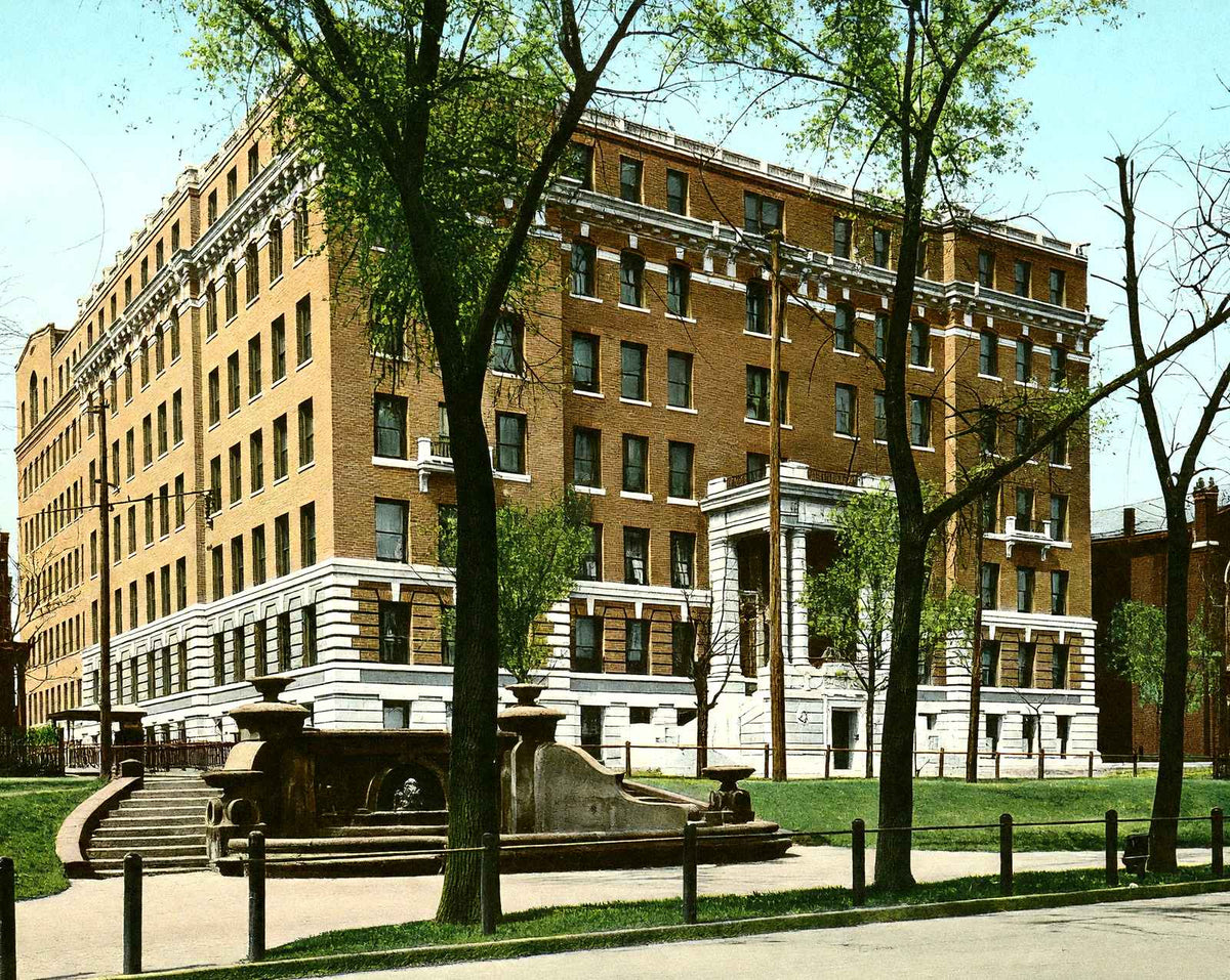 Historic Allegheny Gen Hospital, Pittsburgh vintage print