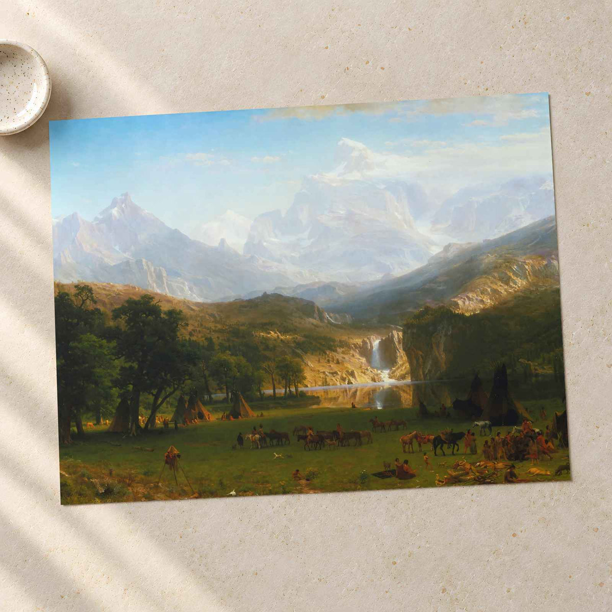The Rocky Mountains, Lander's Peak art print by Albert Bierstadt (1863)