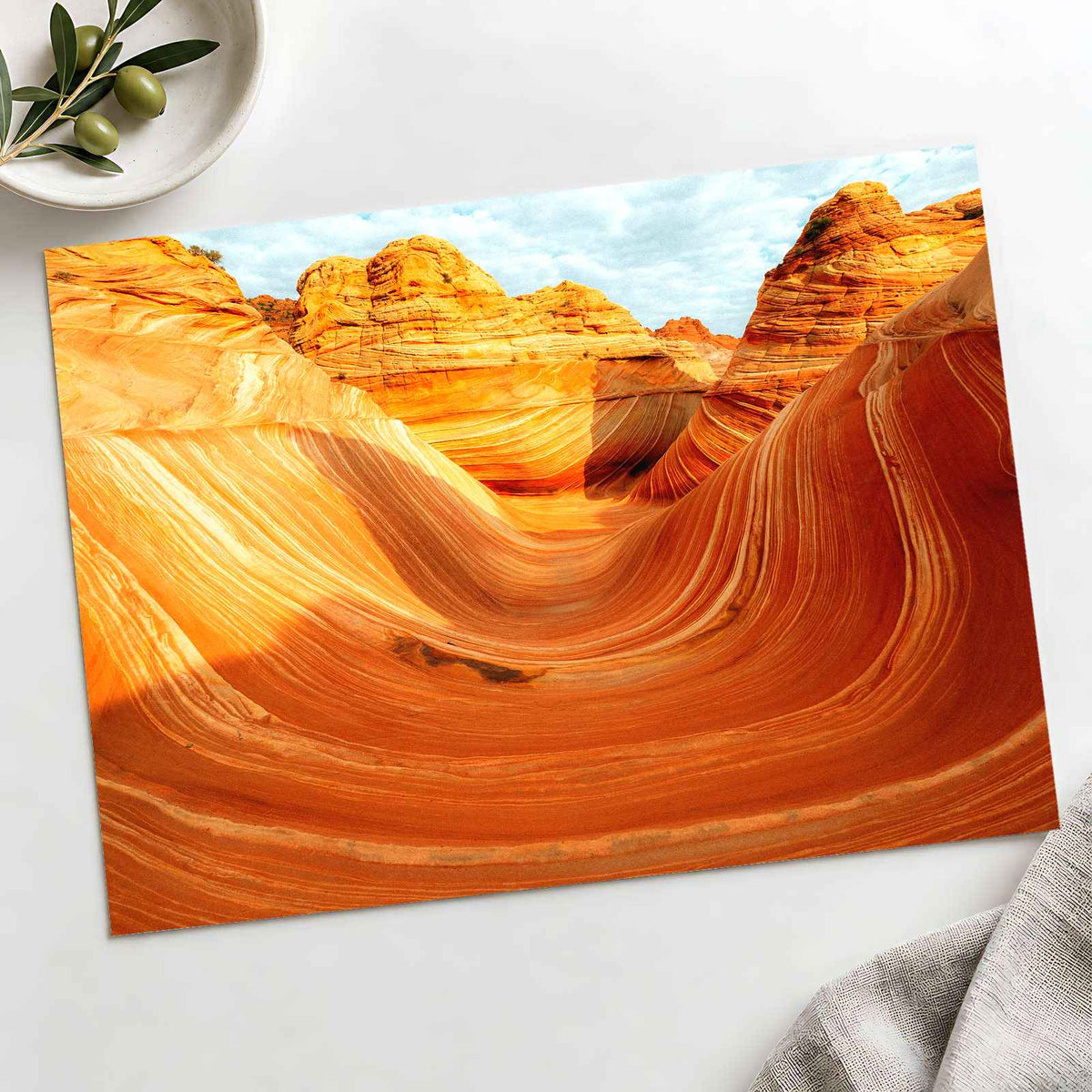 Wavy Sandstone Formation in Arizona by Johannes Kopf Photo Print Wall Decor