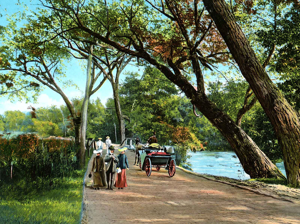 Lover's Bridge on the Swannanoa, Asheville vintage print