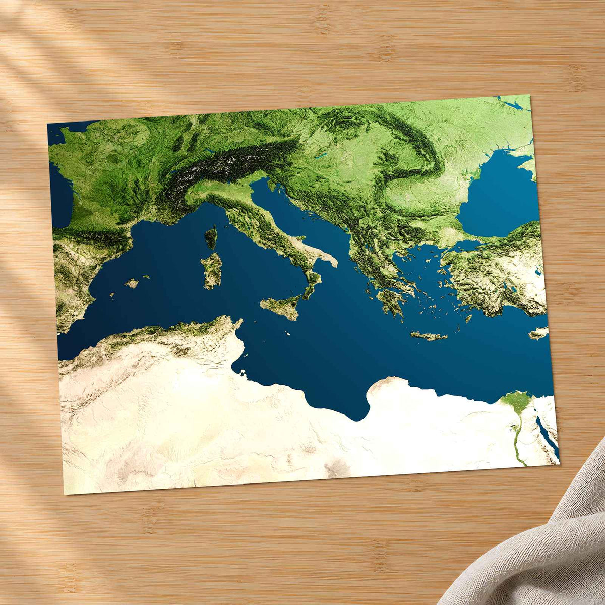 Mediterranean Sea from Above by A Chosen Soul Photo Print Wall Decor