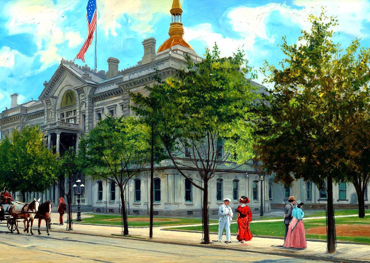 State House, Trenton, NJ in 1905 art print