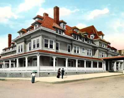 Gates Hotel, Hendersonville, NC in 1907 vintage print
