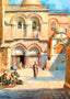 Entrance to Holy Sepulchre, Jerusalem painting