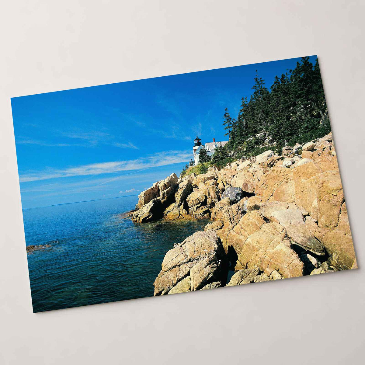 Acadia National Park Lighthouse in Maine Photo Print Wall Decor