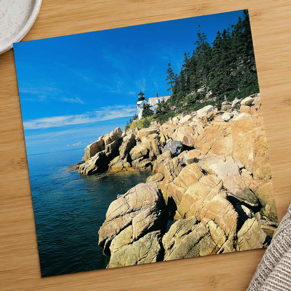 Acadia National Park Lighthouse in Maine Photo Print Wall Decor
