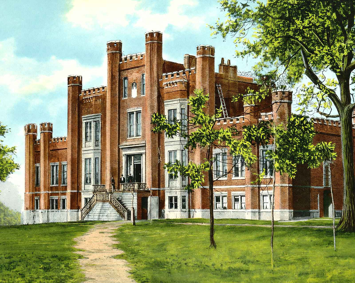 SW Presbyterian Univ, Clarksville, TN in 1907 vintage print