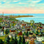North Point on Lake Michigan, Sheboygan, WI painting